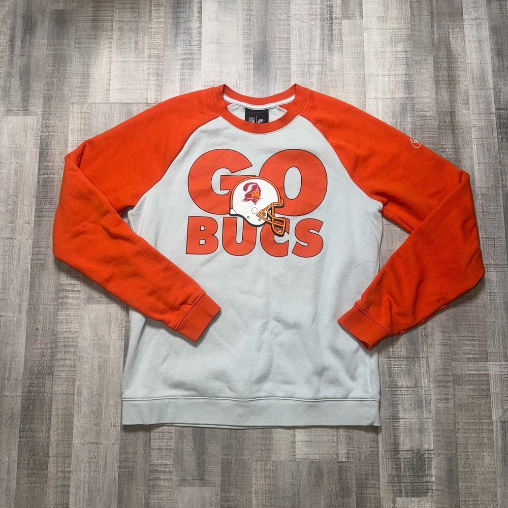 Tampa Bay Buccaneers Nike Dri Fit On Field Pullover Sweater Mens Large Stretch